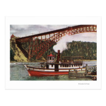 View of Maid of the Mist Boat Leaving Dock Post Card