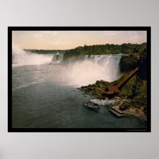 View of Niagara Falls 1898 print
