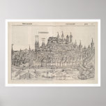 View of Nuremberg from Nuremberg Chronicle (1458) posters