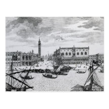 View of Piazza San Marco from the Bacino, Venice Postcard
