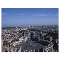 View of Piazza San Pietro from St. Peter's Basilic Custom Flyer