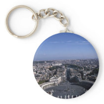 View of Piazza San Pietro from St. Peter's Basilic Keychain