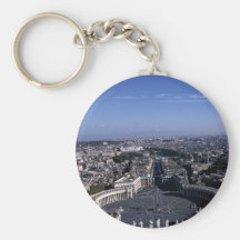 View of Piazza San Pietro from St. Peter's Basilic Keychain