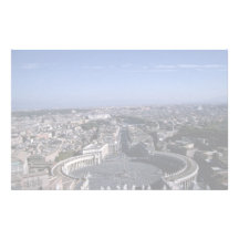 View of Piazza San Pietro from St. Peter's Basilic Personalized Stationery