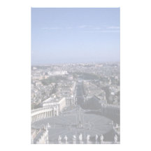 View of Piazza San Pietro from St. Peter's Basilic Stationery Paper