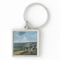 View of Potrel Manor, near Dragey in Normandy Keychain