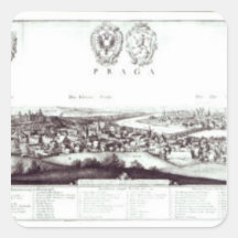 View of Prague, 1649 Sticker