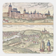 View of Prague showing (above) the Imperial Palace Sticker