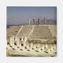 View of Pyramid B, Pre-Columbian Fridge Magnet