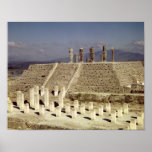 View of Pyramid B, Pre-Columbian Poster