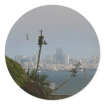 View Of San Francisco From Alcatraz Round Sticker