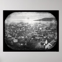 View of San Francisco Harbor Daguerreotype 1855 Print