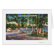 View of Saratoga Lake Greeting Cards