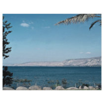 View of Sea of Galilee from south shore, Israel Flyer Design