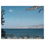View of Sea of Galilee from south shore, Israel Flyer Design