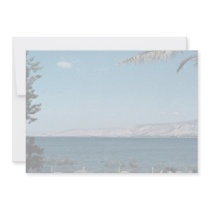 View of Sea of Galilee from south shore, Israel Invitation