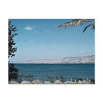 View of Sea of Galilee from south shore, Israel Postcards