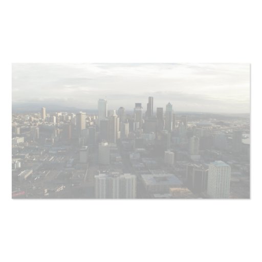 View Of Seattle City From Top Of Space Needle Business Cards (back side)