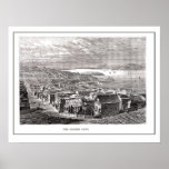 View of SF Golden Gate in 1876 - Poster
