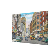 View of Telegraph AveOakland, CA Stretched Canvas Prints