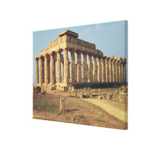 View of Temple E, c.490-480 BC Canvas Prints