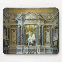 View of the altar with the Ecstasy of St. Mouse Pads