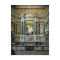 View of the altar with the Ecstasy of St. Postcard