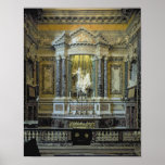 View of the altar with the Ecstasy of St. Posters