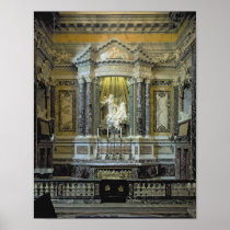 View of the altar with the Ecstasy of St. Posters