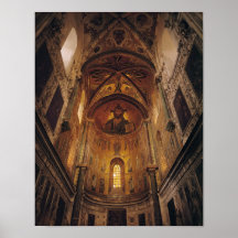 View of the apse with the Christ Pantocrator Poster