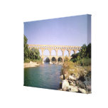 View of the aqueduct, built c.19 BC Stretched Canvas Print