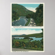 View of the Ausable River and Schroon Lake Print