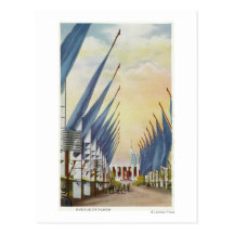 View of the Avenue of Flags, 1934 World's Fair Post Card
