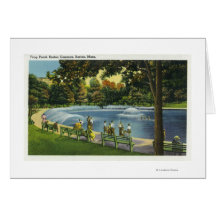 View of the Boston Common Frog Pond Greeting Card