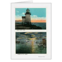 View of the Brant Point Lighthouse Card