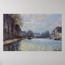 View of the Canal Saint-Martin, Paris, 1870 Poster