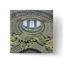 View of the cupola with angel musicians pinback button