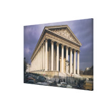 View of the facade of La Madeleine Stretched Canvas Prints