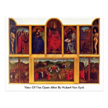 View Of The Open Altar By Hubert Van Eyck Post Card