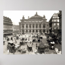 View of the Paris Opera House, 1890-99 Poster