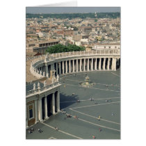 View of the piazza greeting card