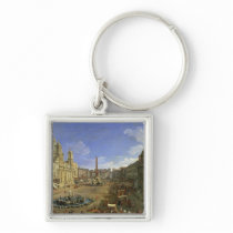 View of the Piazza Navona, Rome Key Chains