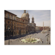 View of the piazza post card