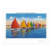 View of the Rainbow Sailboat Fleet Post Cards