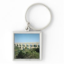 View of the Roman aqueduct, built c.19 BC Keychain