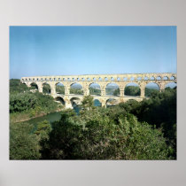 View of the Roman aqueduct, built c.19 BC Posters