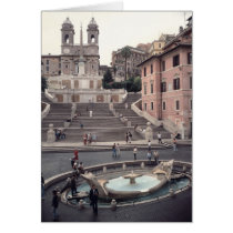 View of the Spanish Steps or Scalinata Card
