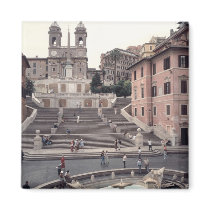 View of the Spanish Steps or Scalinata Fridge Magnets