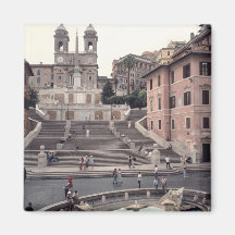 View of the Spanish Steps or Scalinata Fridge Magnets