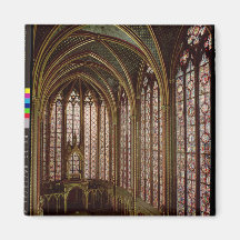 View of the stained glass windows fridge magnet